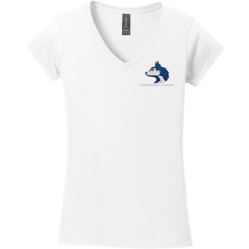 Pittsburgh Huskies Softstyle Ladies Fit V-Neck T-Shirt