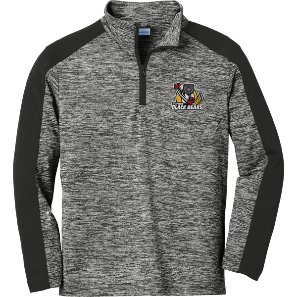 Dupage Black Bears Youth PosiCharge  Electric Heather Colorblock 1/4-Zip Pullover