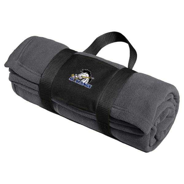 Mid-State Mustangs Fleece Blanket with Carrying Strap