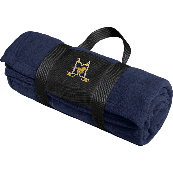 Marlboro Hockey Fleece Blanket with Carrying Strap