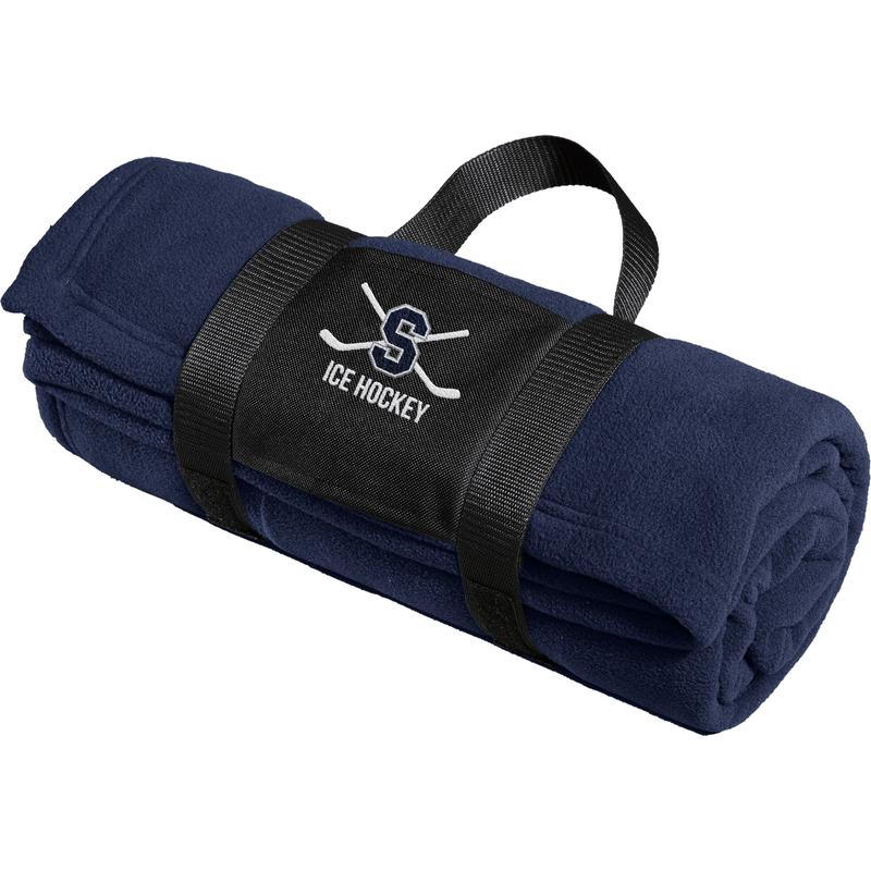 Midd South Hockey Fleece Blanket with Carrying Strap