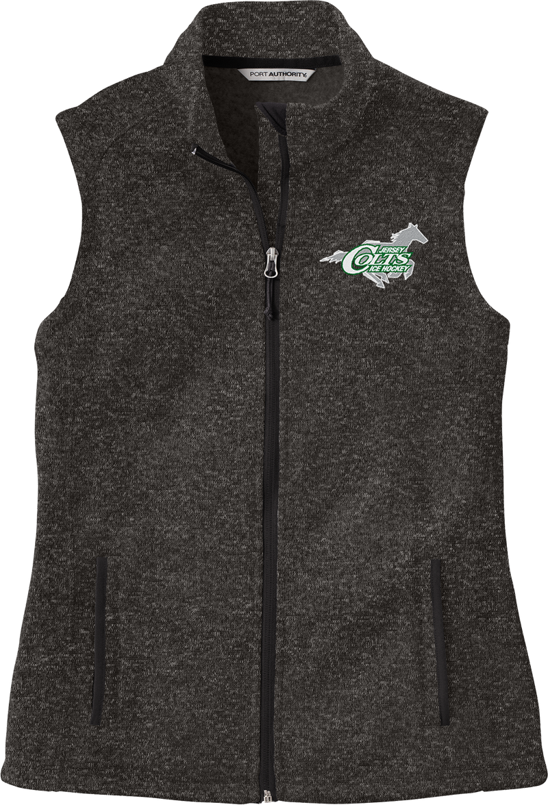 NJ Colts Ladies Sweater Fleece Vest