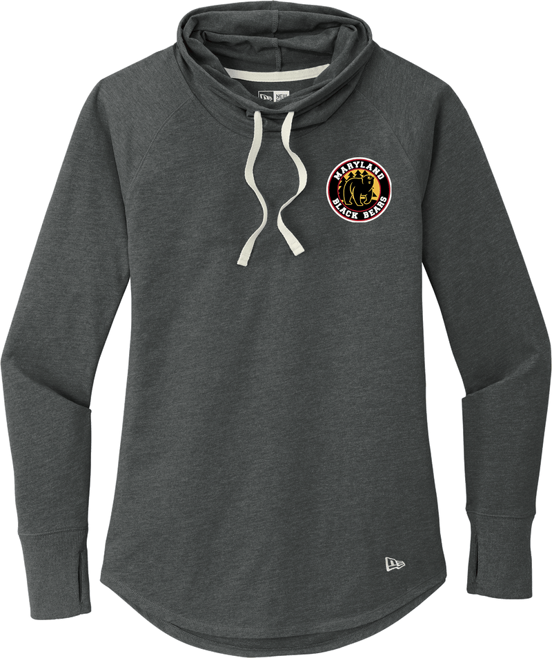 Maryland Black Bears New Era Ladies Sueded Cotton Blend Cowl Tee