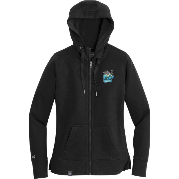 Atlantic City Seals New Era Ladies French Terry Full-Zip Hoodie