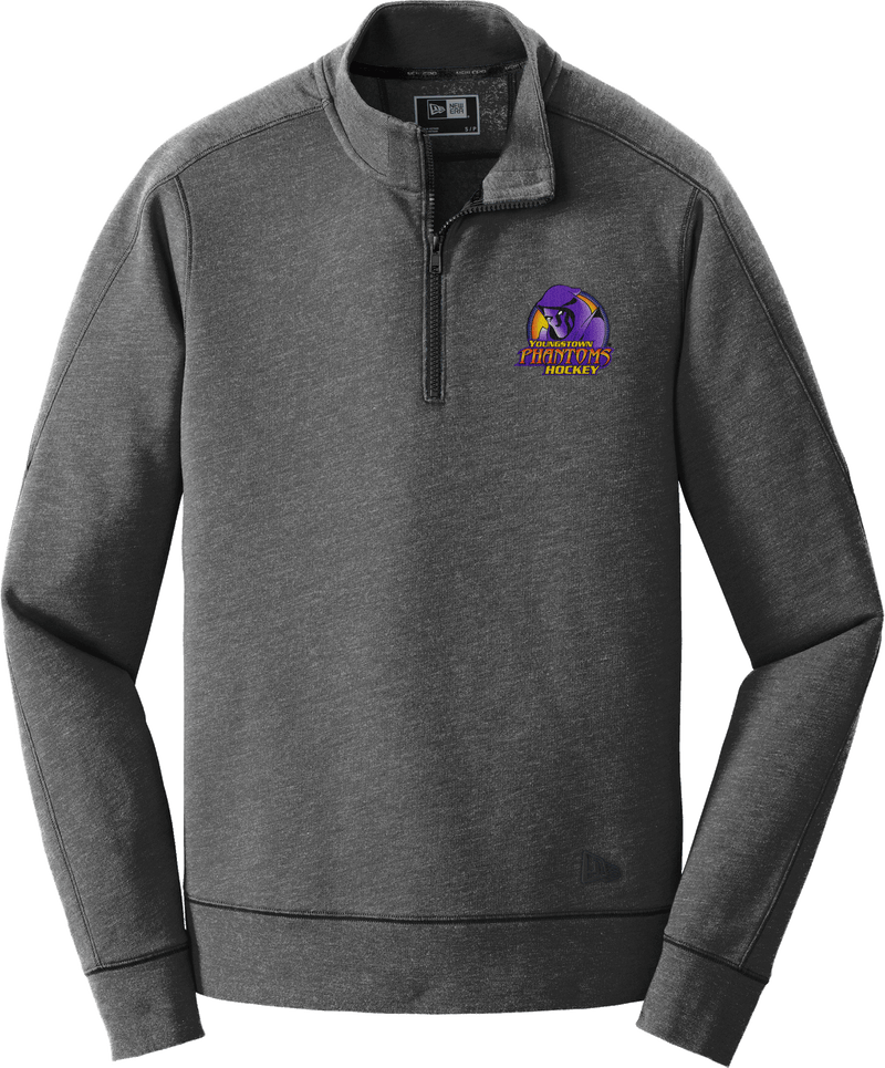 Youngstown Phantoms New Era Tri-Blend Fleece 1/4-Zip Pullover