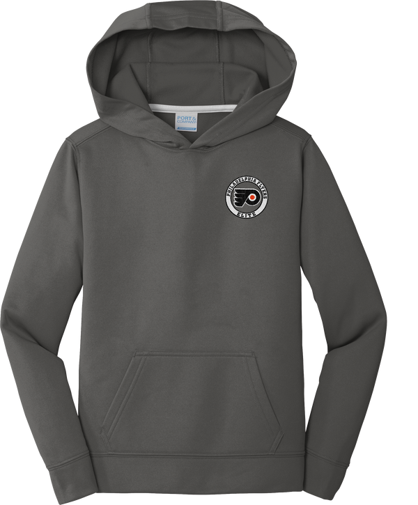 Philadelphia Flyers Elite Youth Performance Fleece Pullover Hooded Sweatshirt