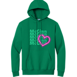 McGinn Elementary 'Neon Heart' Essential Fleece Pullover Hooded Sweatshirt