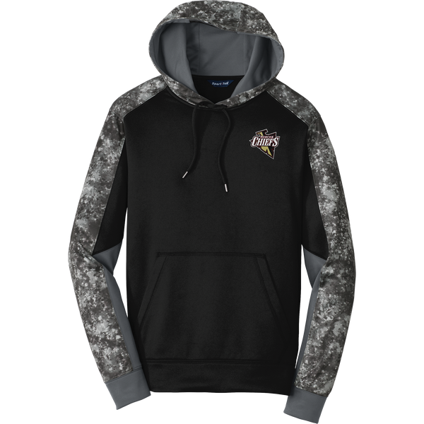 Mercer Chiefs Sport-Wick Mineral Freeze Fleece Colorblock Hooded Pullover