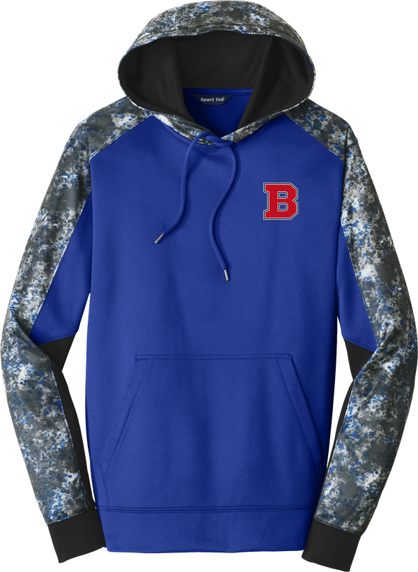 CT Bobcats Sport-Wick Mineral Freeze Fleece Colorblock Hooded Pullover