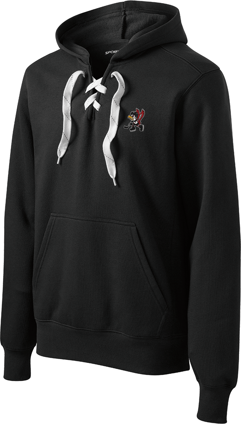 Benet Hockey Lace Up Pullover Hooded Sweatshirt