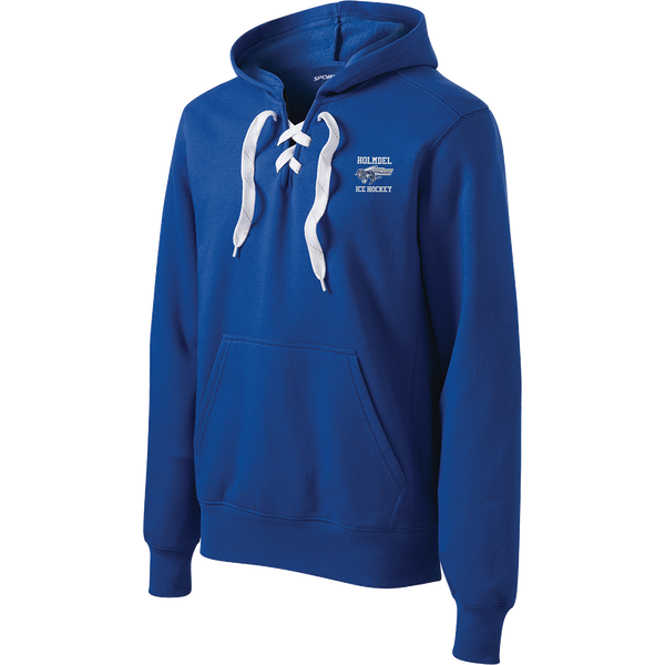 Holmdel Hockey Lace Up Pullover Hooded Sweatshirt