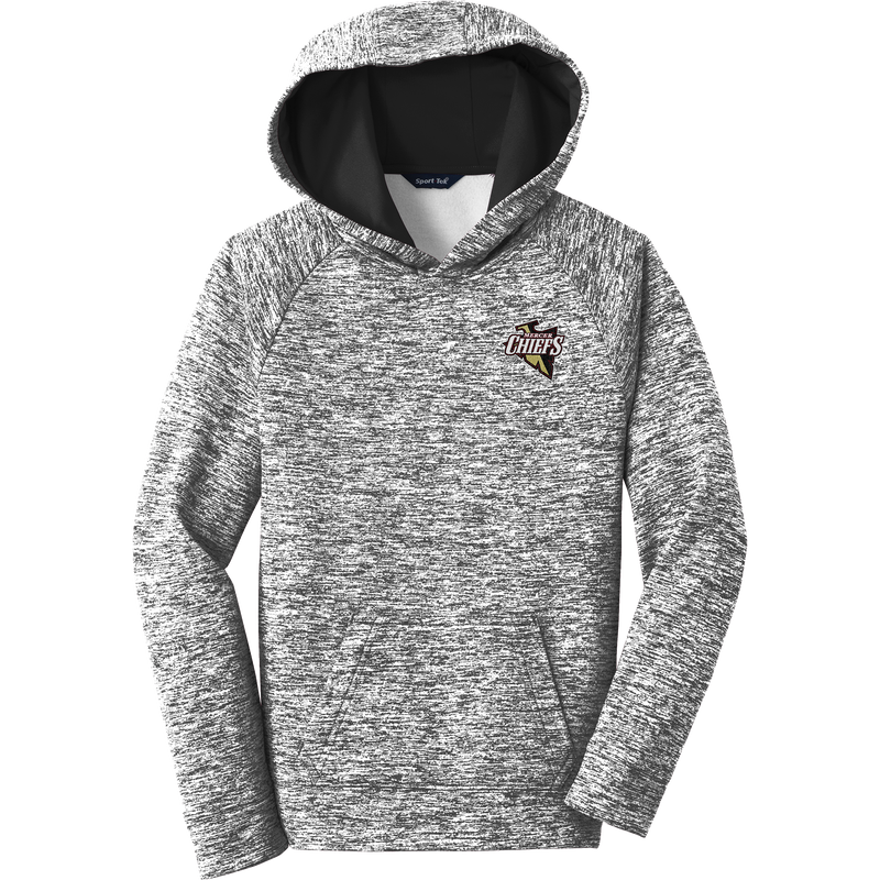 Mercer Chiefs Youth PosiCharge Electric Heather Fleece Hooded Pullover