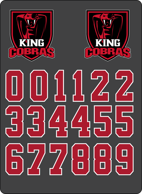 King Cobras Helmet Stickers